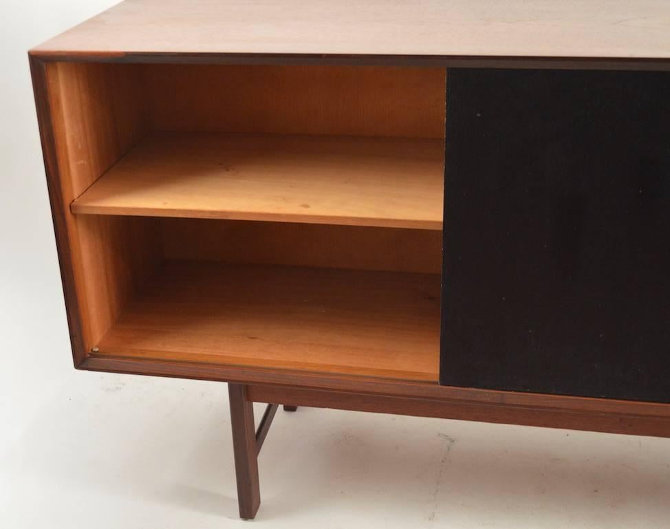 Danish Credenza with Black Doors