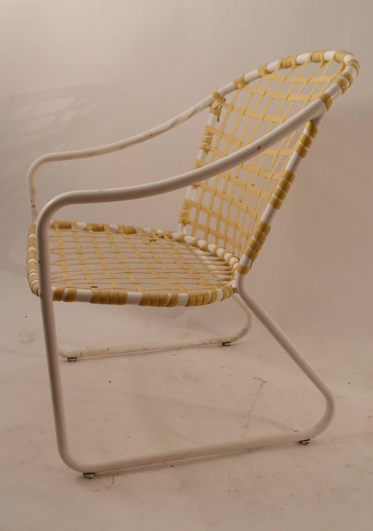 Mid-Century Modern Brown Jordan Chair and Ottoman