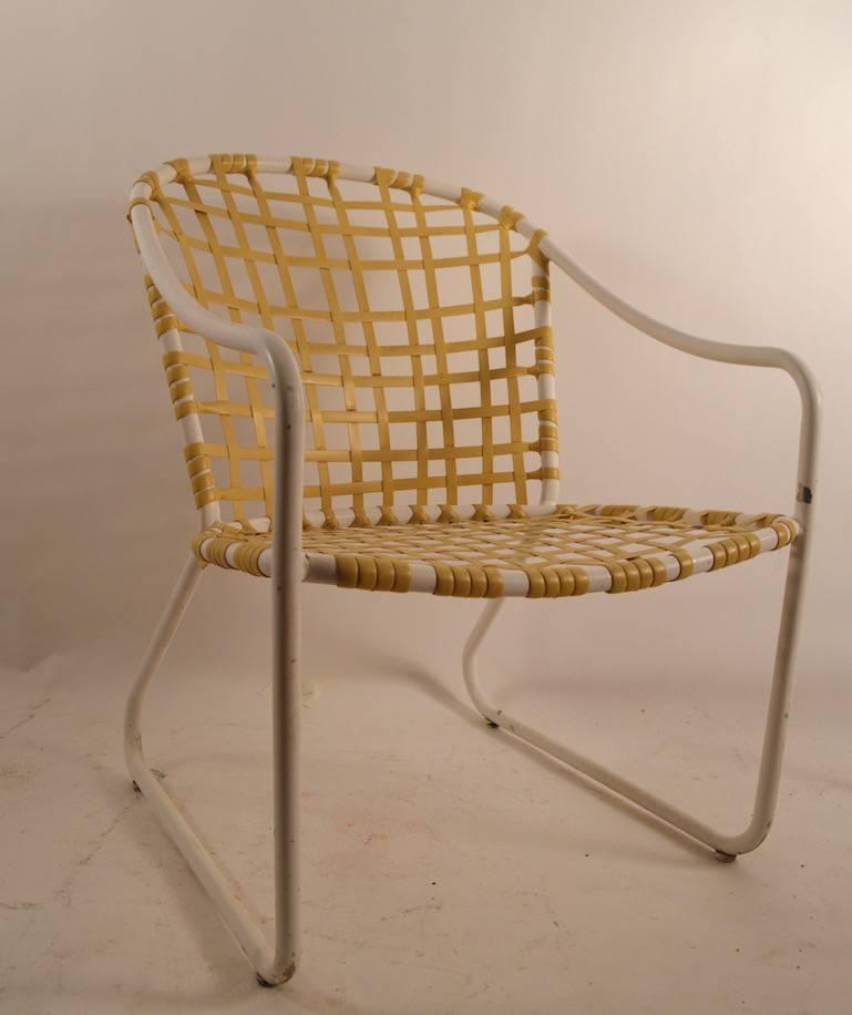 Mid-20th Century Brown Jordan Chair and Ottoman