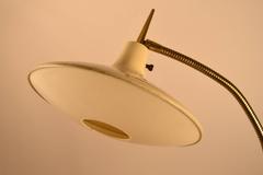 White and Brass B-683 Laurel Floor Lamp, in the style of Gio Ponti