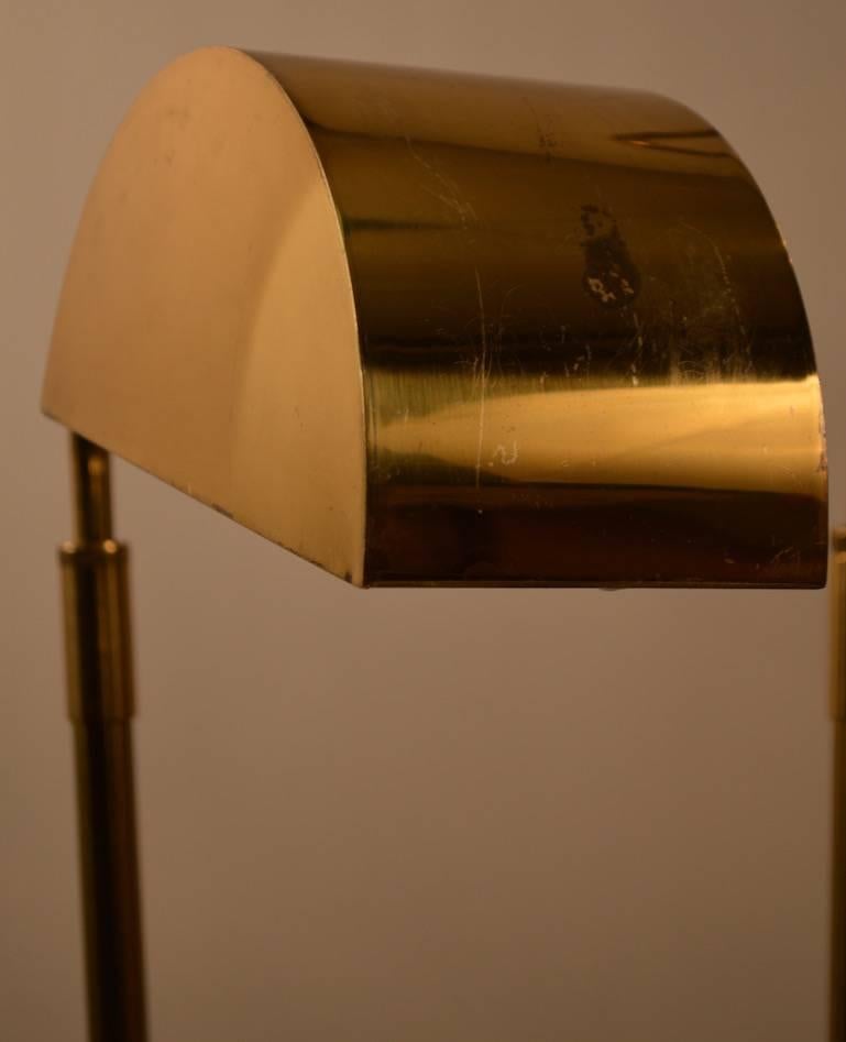 American Pair of Koch and Lowy Adjustable Brass Floor Lamps