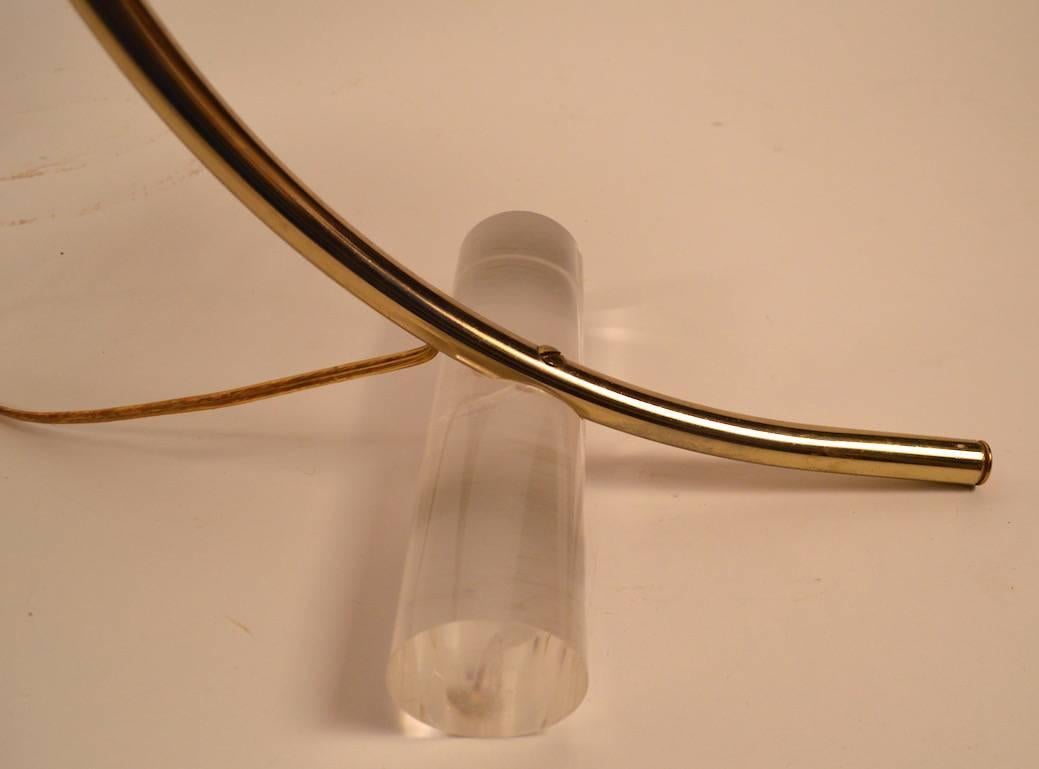 Brass and Lucite Desk Lamp 3