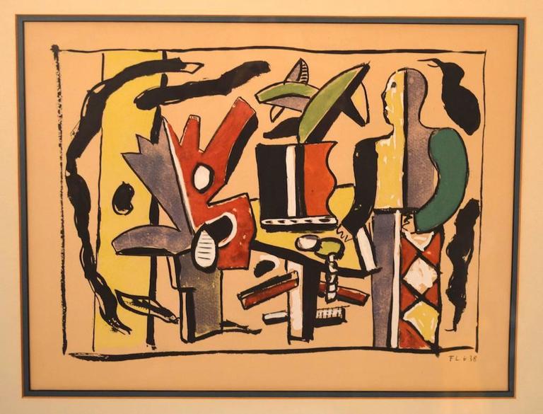Period Fernand Leger Framed Print In Excellent Condition For Sale In New York, NY