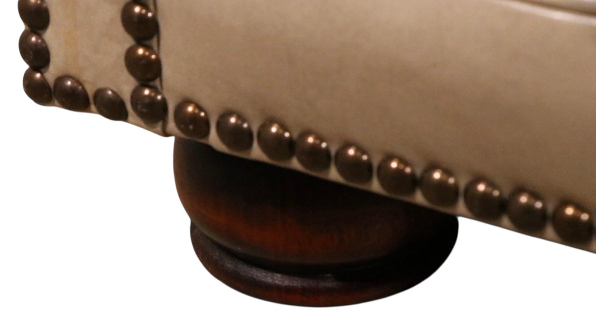 Pair of Tufted Leather Chesterfield Sofas c. 1950/60's For Sale 9