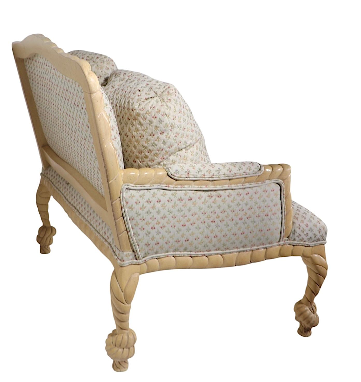 20th Century Regency Rope Tassel Loveseat For Sale