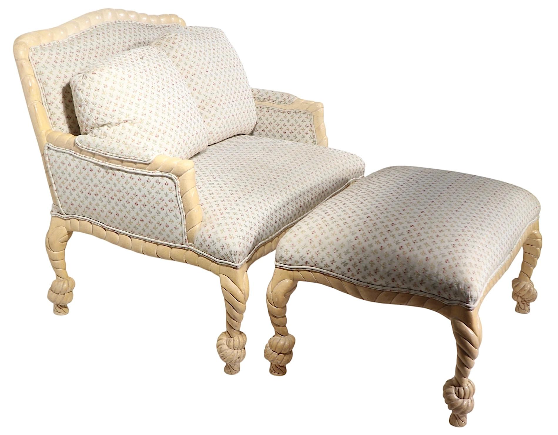 Regency Rope Tassel Loveseat In Good Condition For Sale In New York, NY