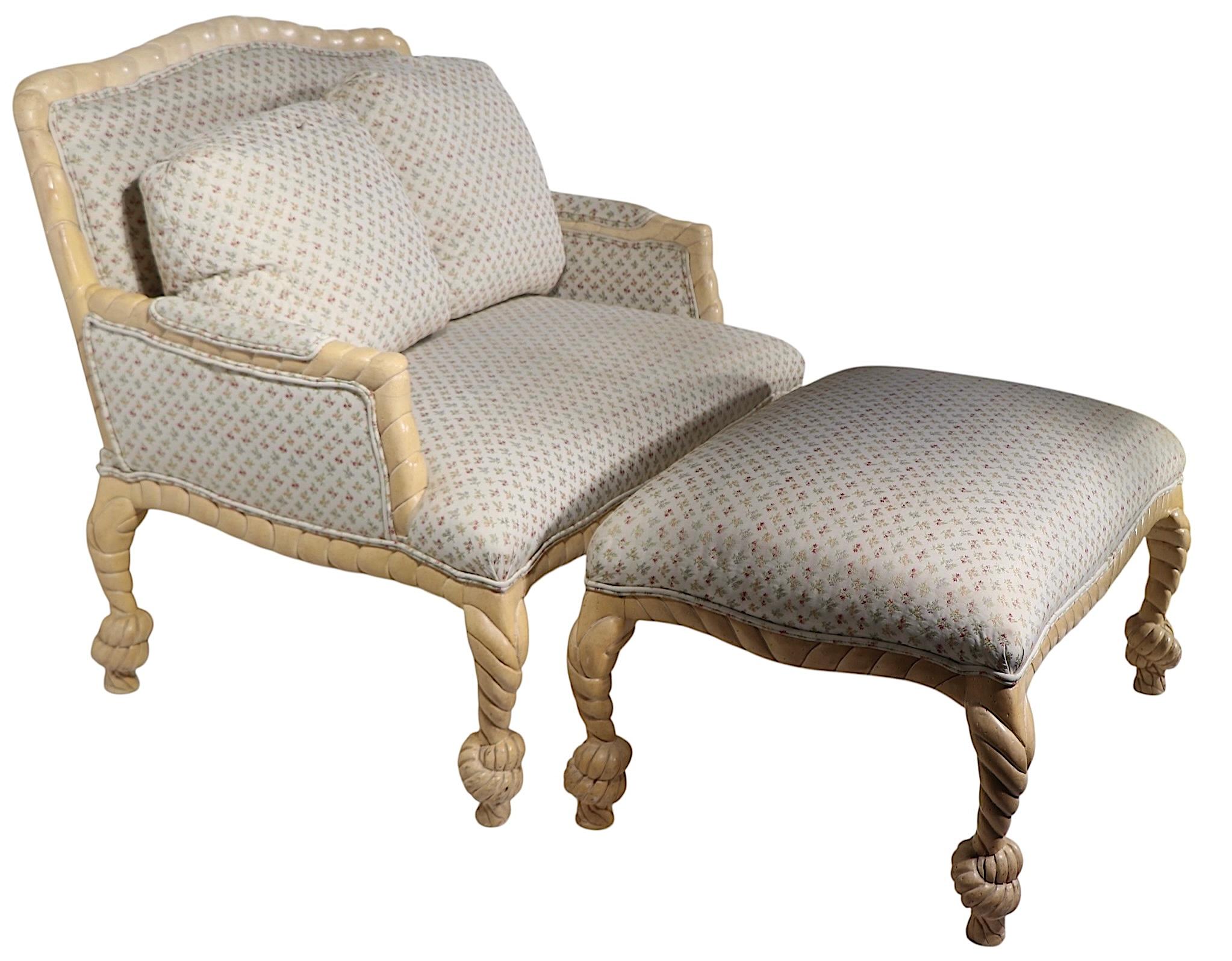 Italian Regency Rope Tassel Loveseat For Sale