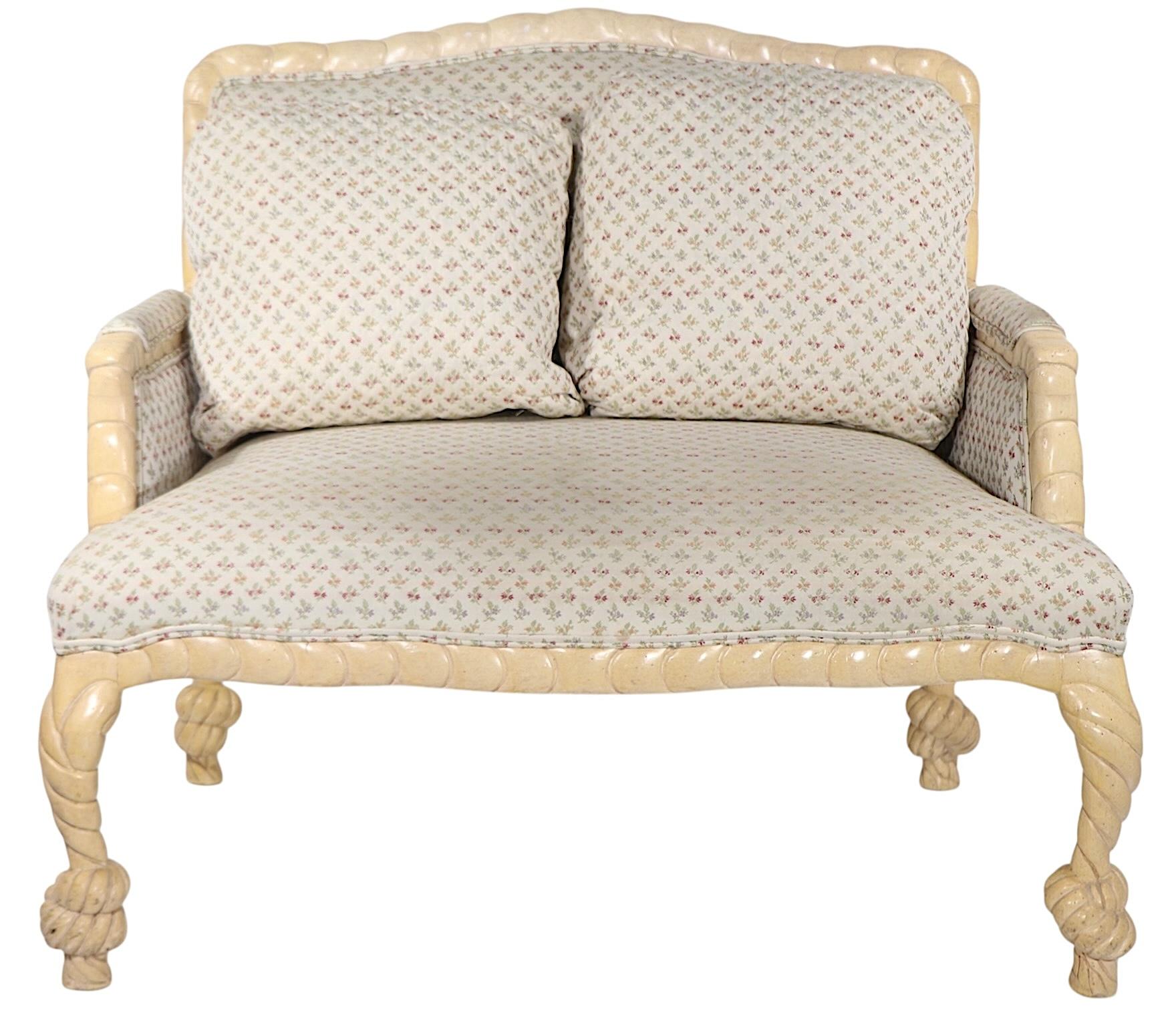 Regency Rope Tassel Loveseat For Sale 2