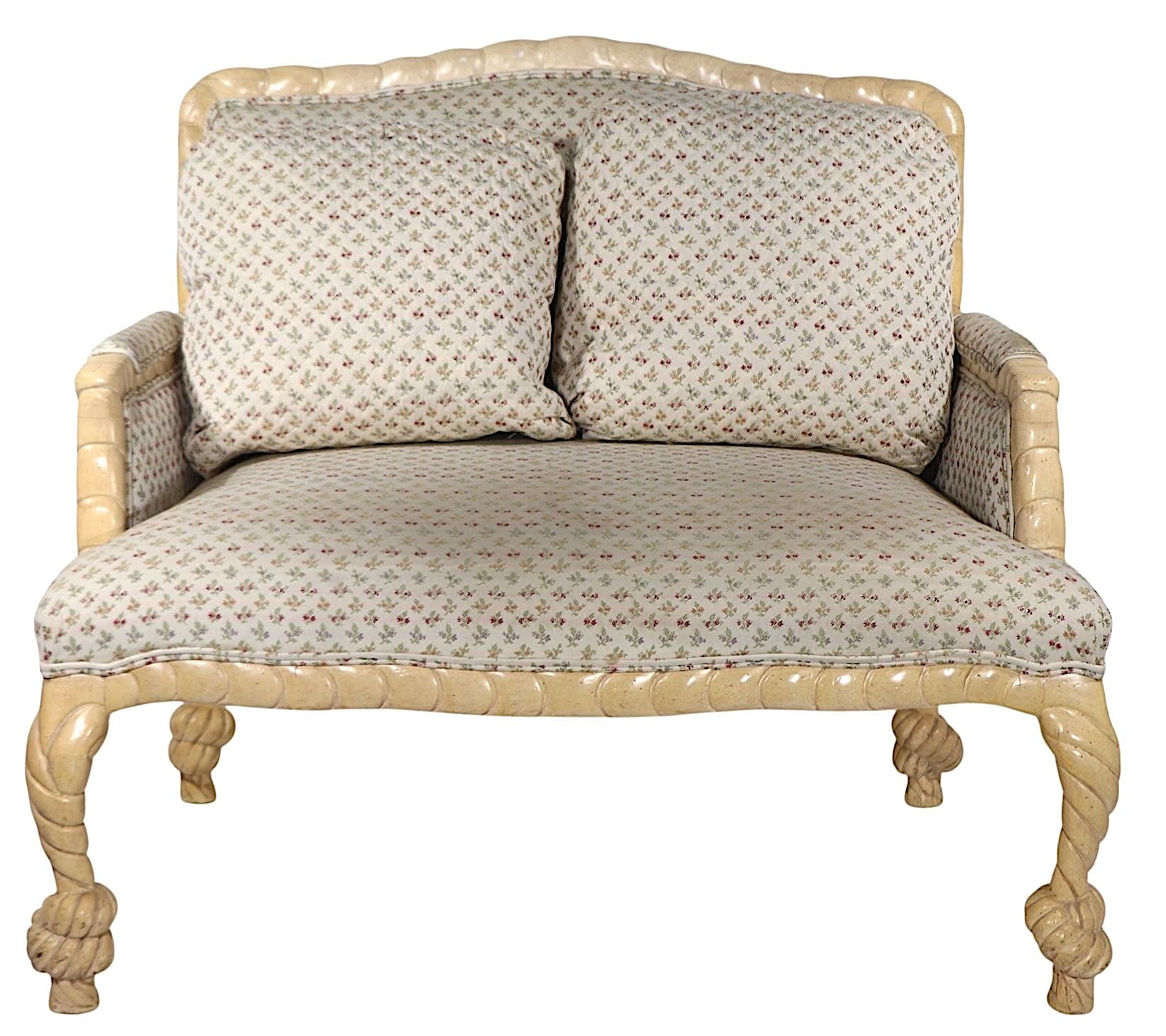 Regency Rope Tassel Loveseat For Sale 3