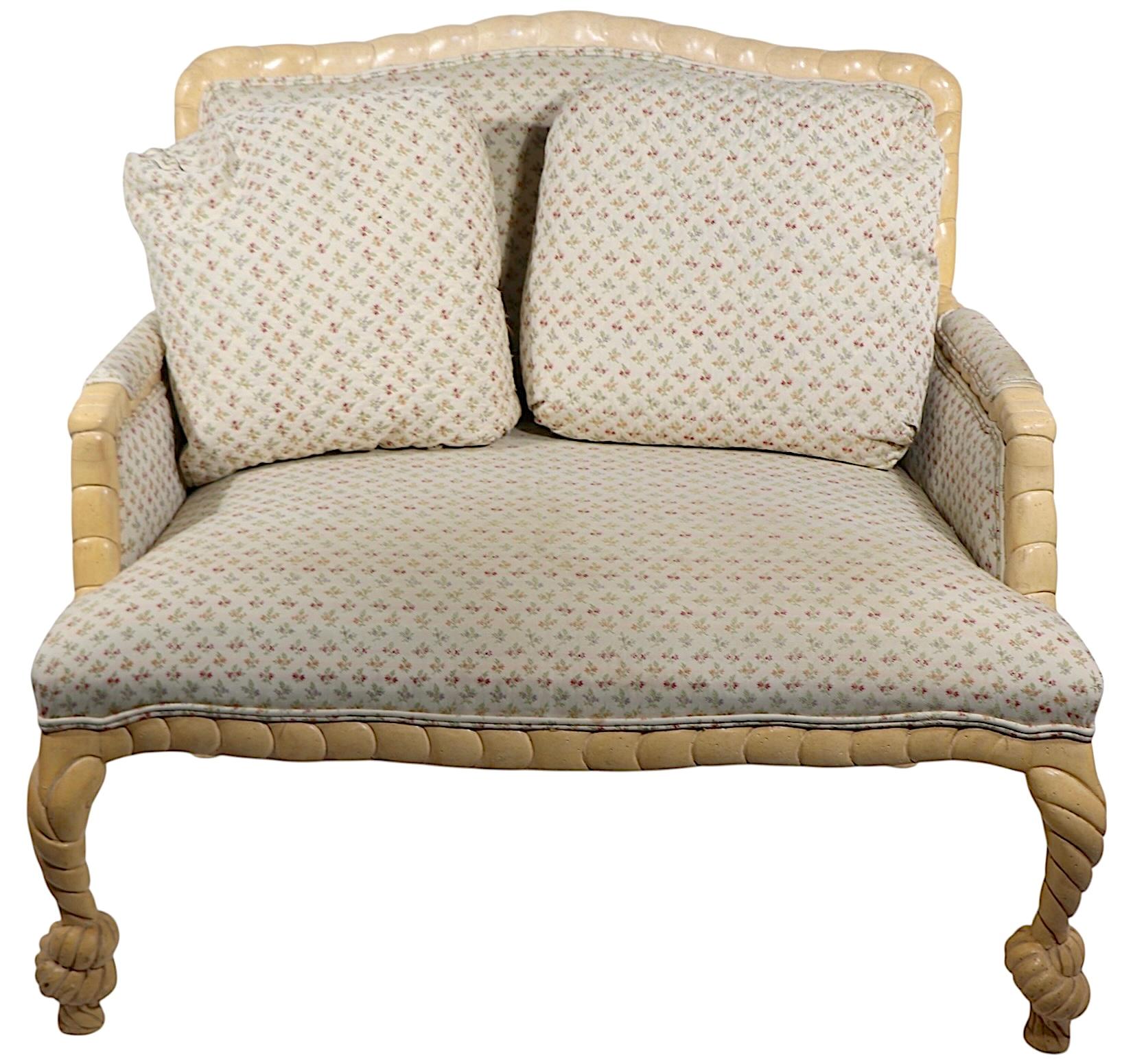 Regency Rope Tassel Loveseat For Sale 4