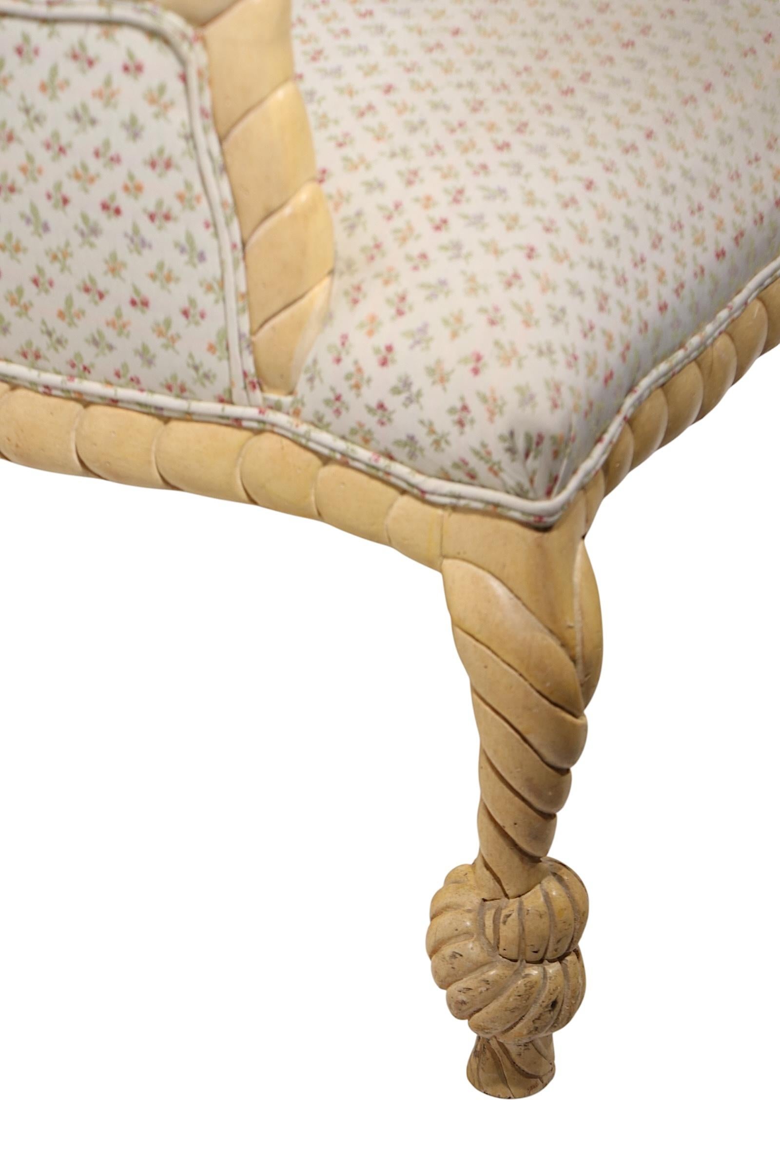 Regency Rope Tassel Loveseat For Sale 6