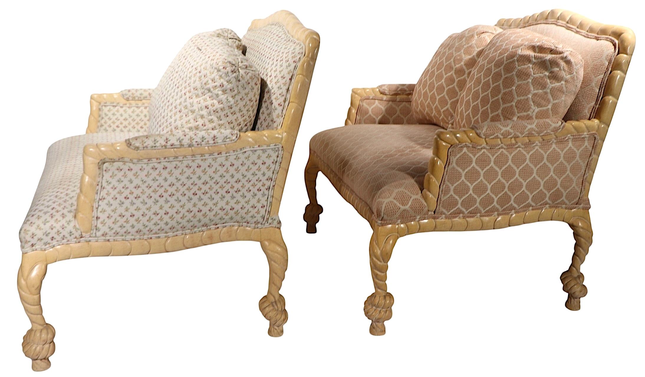 Regency Rope Tassel Loveseat For Sale 7