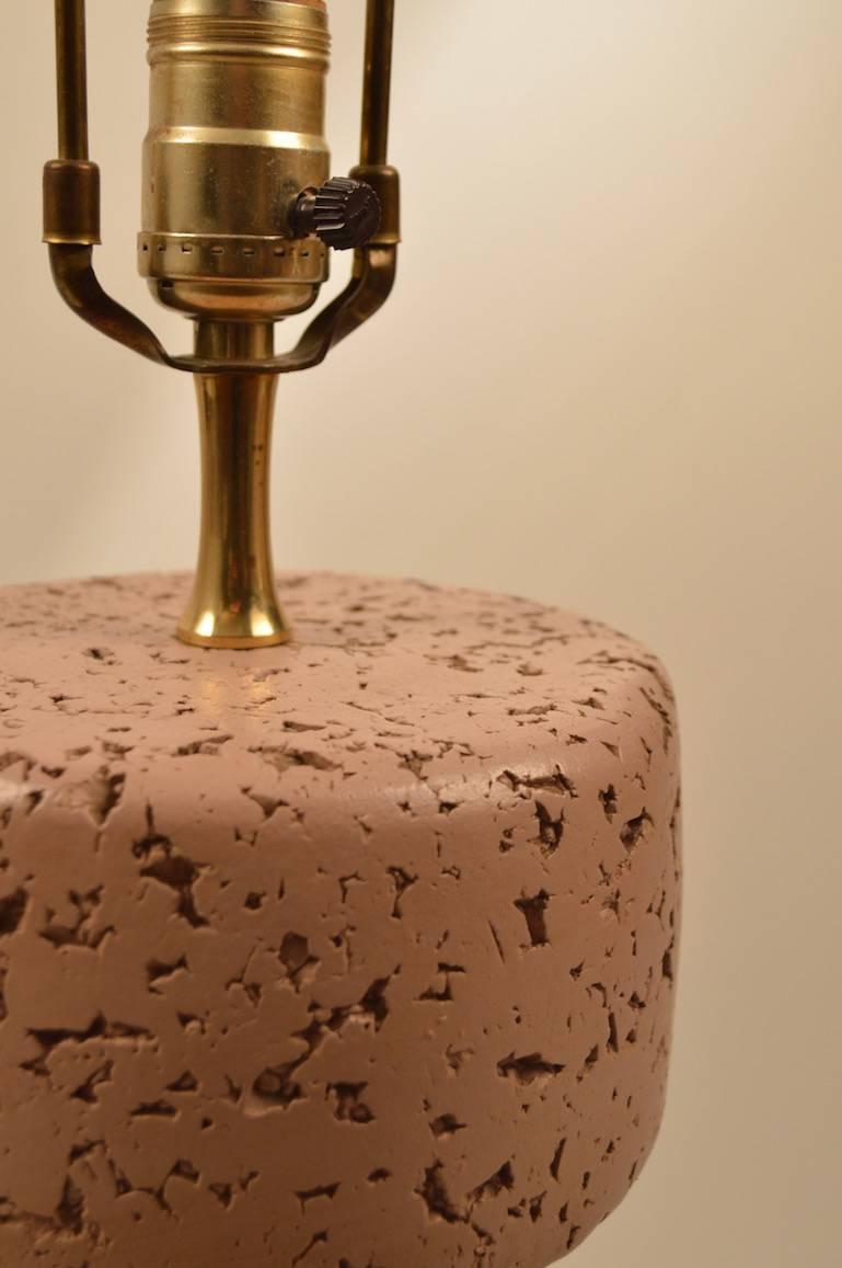 American Architectural Chalkware and Metal Table Lamps