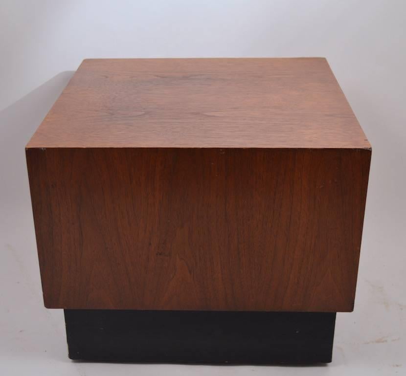 Mid-Century Modern Minimalist Cube End Table, Pedestal, Sculpture Stand by Adrian Pearsall