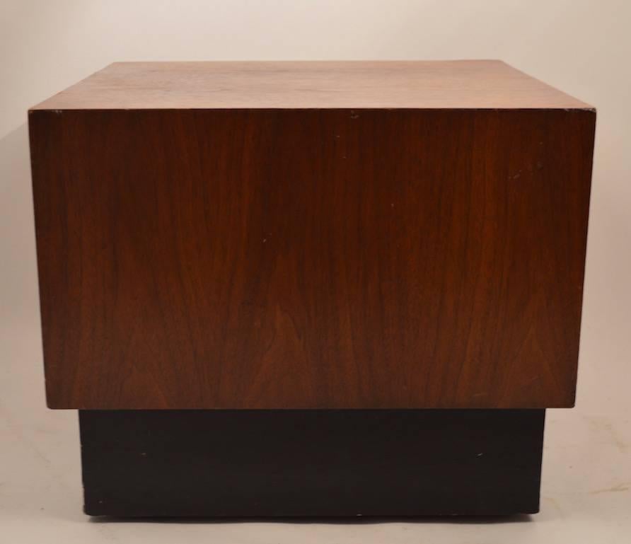 American Minimalist Cube End Table, Pedestal, Sculpture Stand by Adrian Pearsall