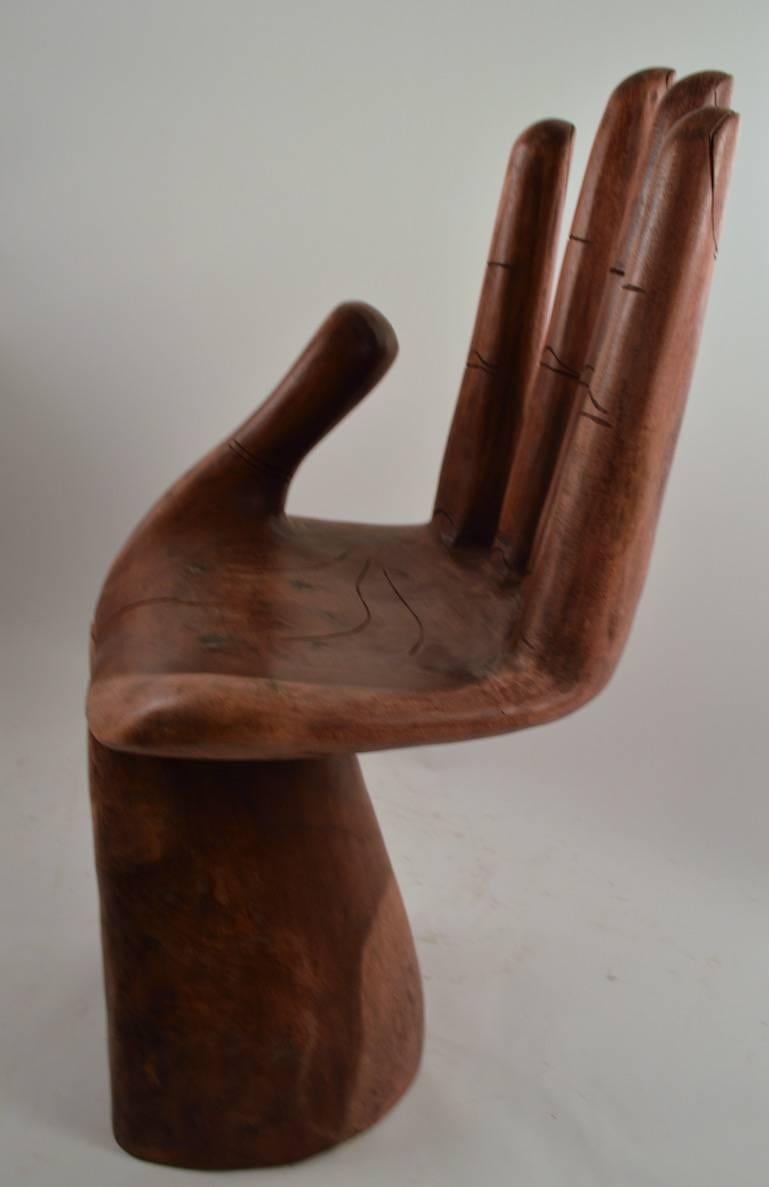 Organic Modern Carved Hand Chair after Friedeberg