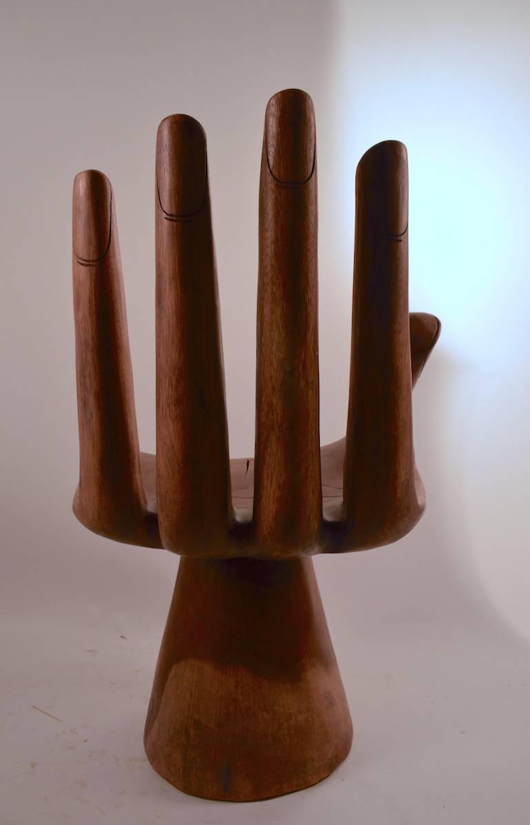 Mahogany Carved Hand Chair after Friedeberg