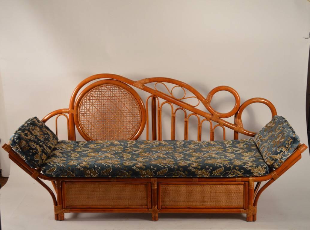 American Bamboo Daybed, Chaise Attributed to Parzinger