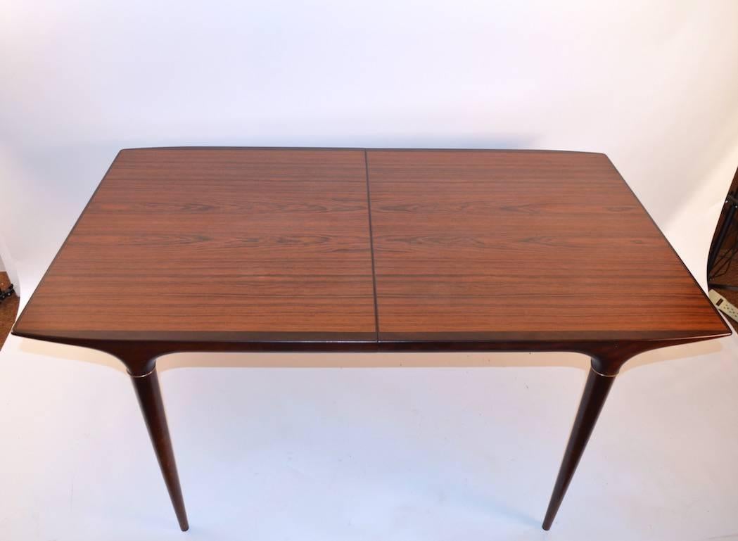 Swedish Svante Skogh Cortina Rosewood Dining Table with Two Leaves