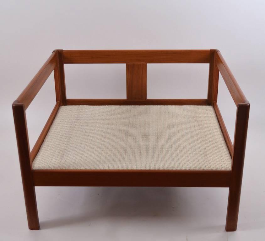 Danish Modern Teak Cube Chair by Westnofa For Sale 1