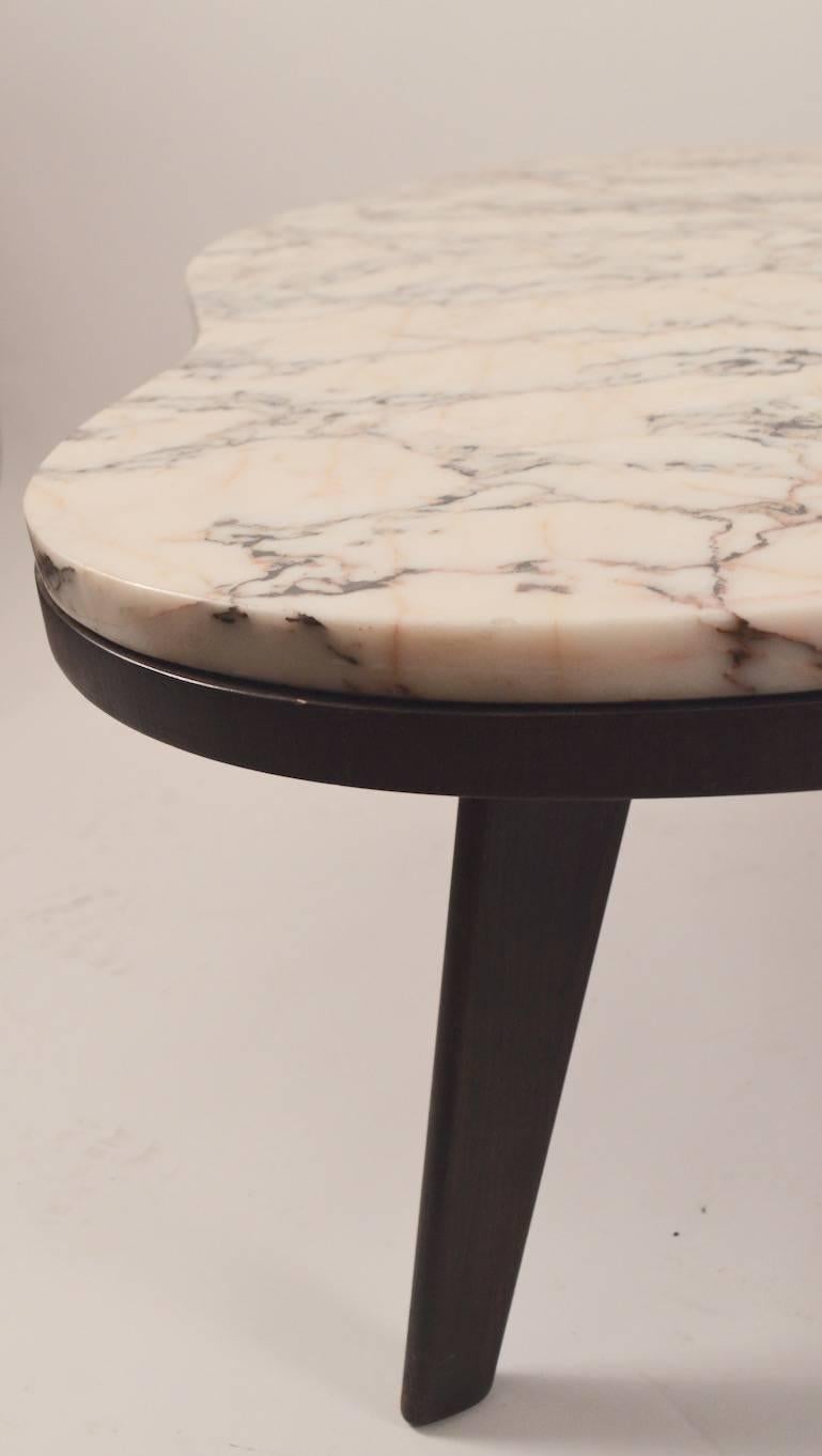 Free-Form Marble-Top Coffee Table  1