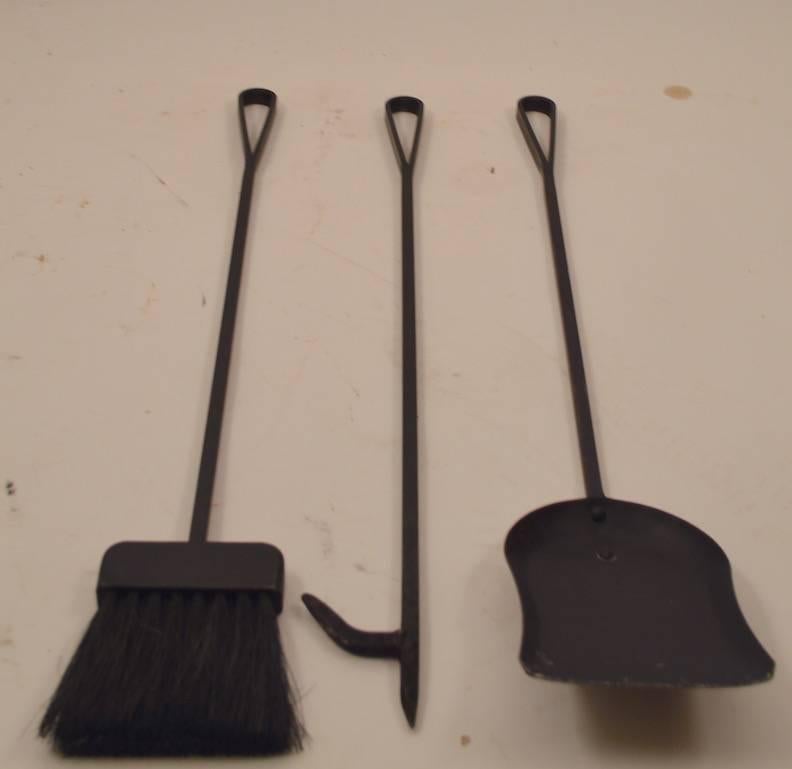 Mid-Century Fireplace Tools In Excellent Condition In New York, NY