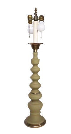 Graduated Stacked Frosted Glass Candlestick Table Lamp circa 1960/70's