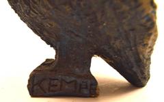 Brutalist Stoneware Pottery Owl by Margot Kempe