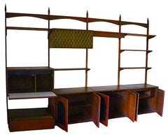 Custom Designed Wall Mount Shelf Desk Cabinet c. 1970's after Poul Cadovius
