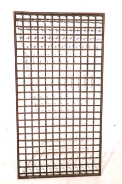 Graphic Woven Metal Window Grate Decorative Garden Objet