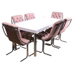 Glamorous 8 pc. Hollywood Regency Style Dinette Set by Daystrom c. 1970's
