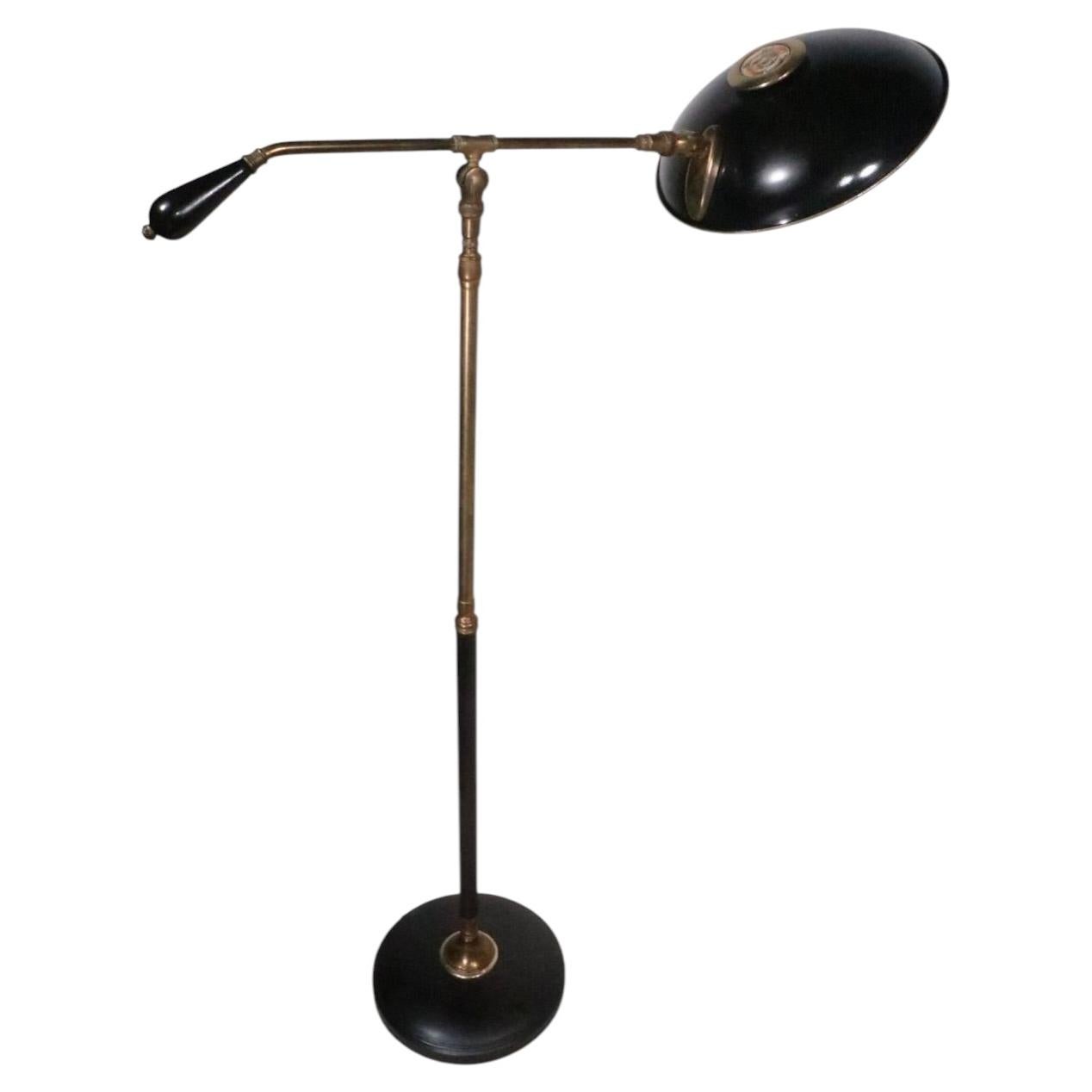 Mid Century Saucer Shade Floor Lamp Designed by Gerald Thurston for Lightolier