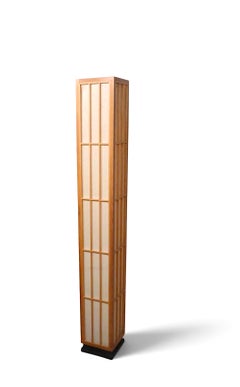 Lampada da terra in stile Shoji giapponese di Lightolier, anni '70 circa
