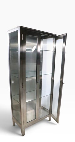 Industrial Stainless Steel Medical Cabinet Vitrine by the Shampaine Company