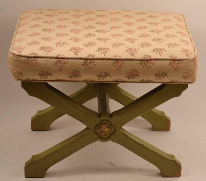 American Pair of Pouf Stools Ottomans with 
