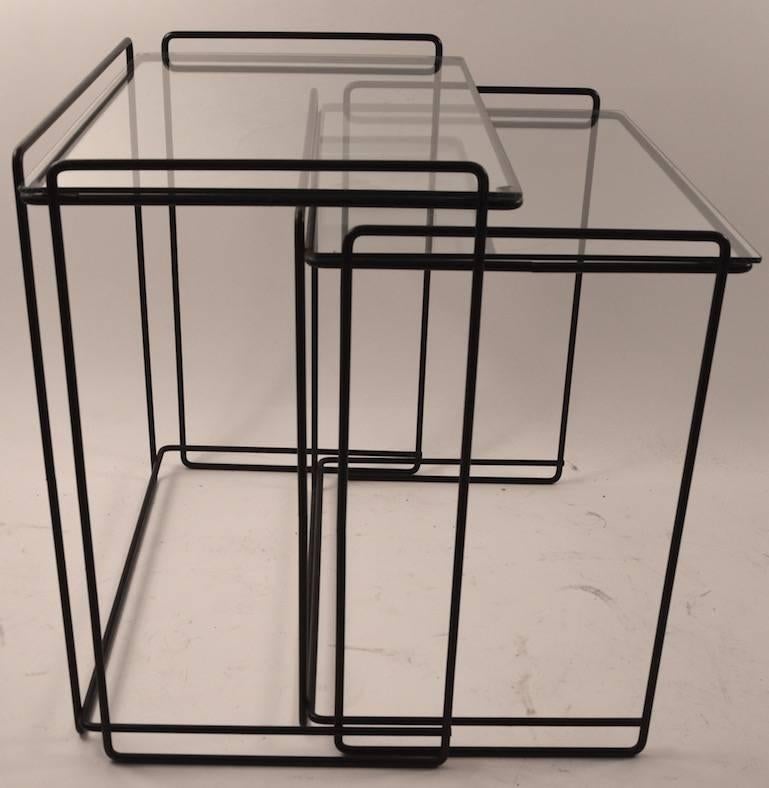Mid-Century Modern Two-Piece Nesting Tables by Max Sauze