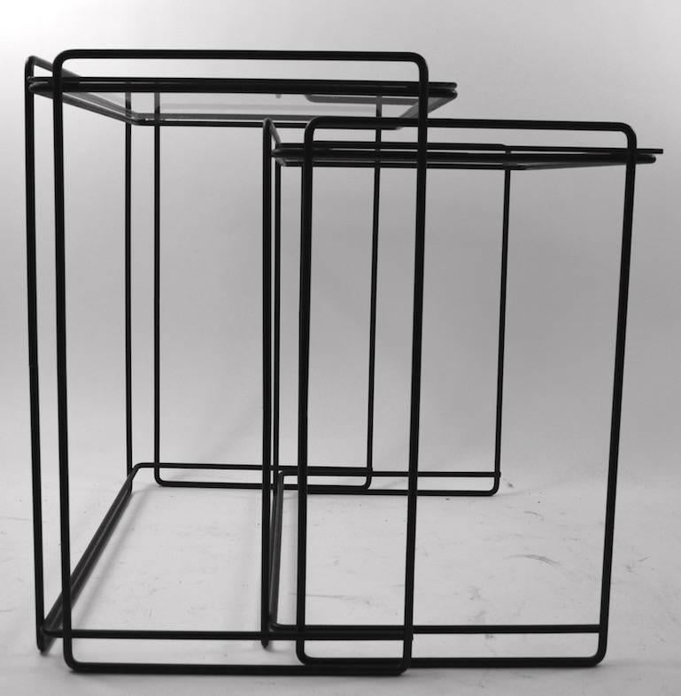French Two-Piece Nesting Tables by Max Sauze