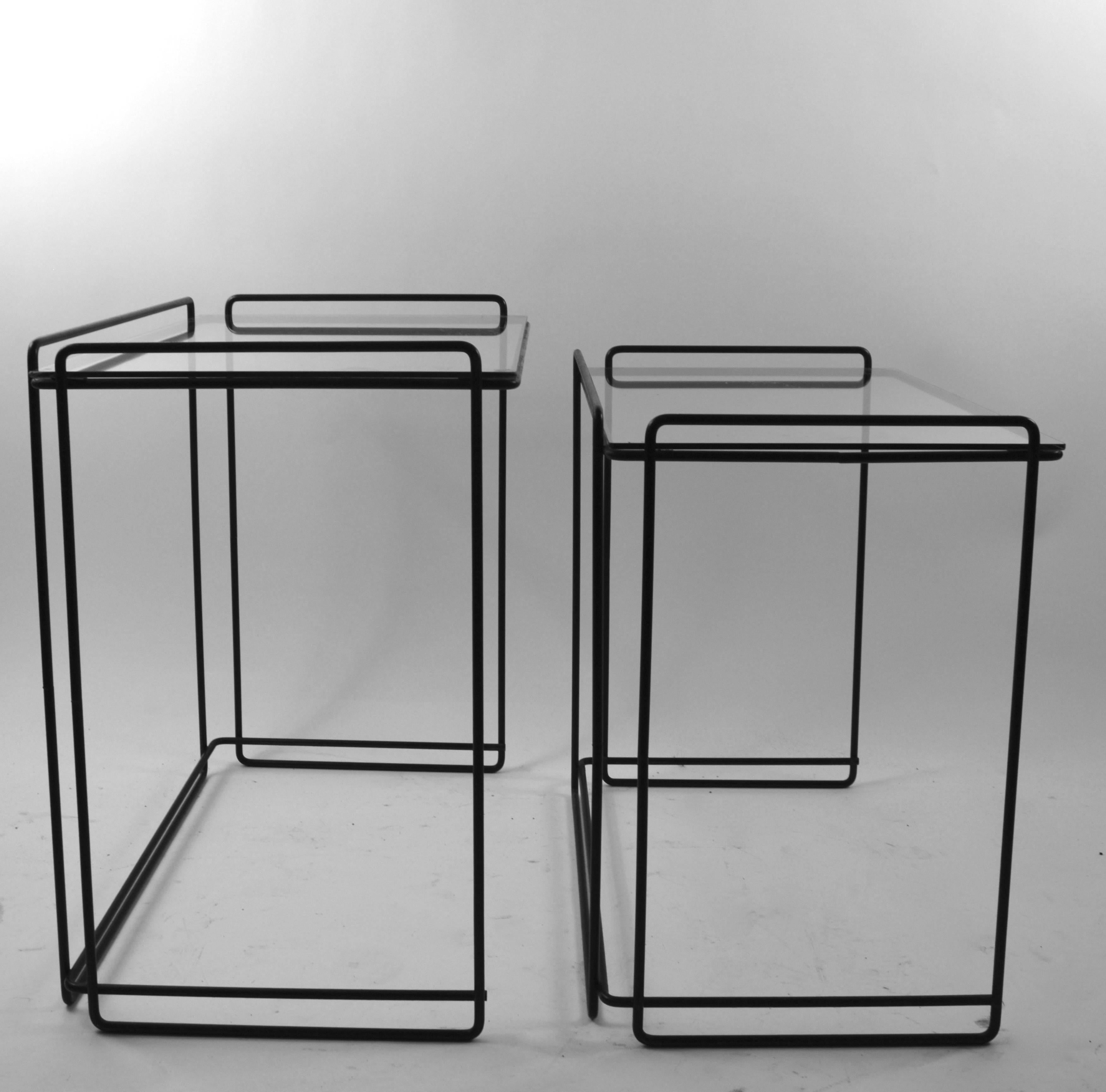 Mid-20th Century Two-Piece Nesting Tables by Max Sauze