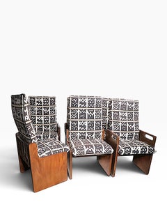 Set of Six Brutalist Style Dining Chairs Pueblo by Lane Furniture c. 1970's