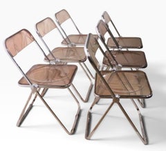Lot de six chaises « Castelli Plia » de style postmoderne « Space Age », fabriquées en Italie vers les années 1970