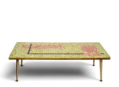 Mid Century Tile Top Table Coffee Table