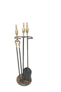 Ensemble d'outils de cheminée Rostand d'époque