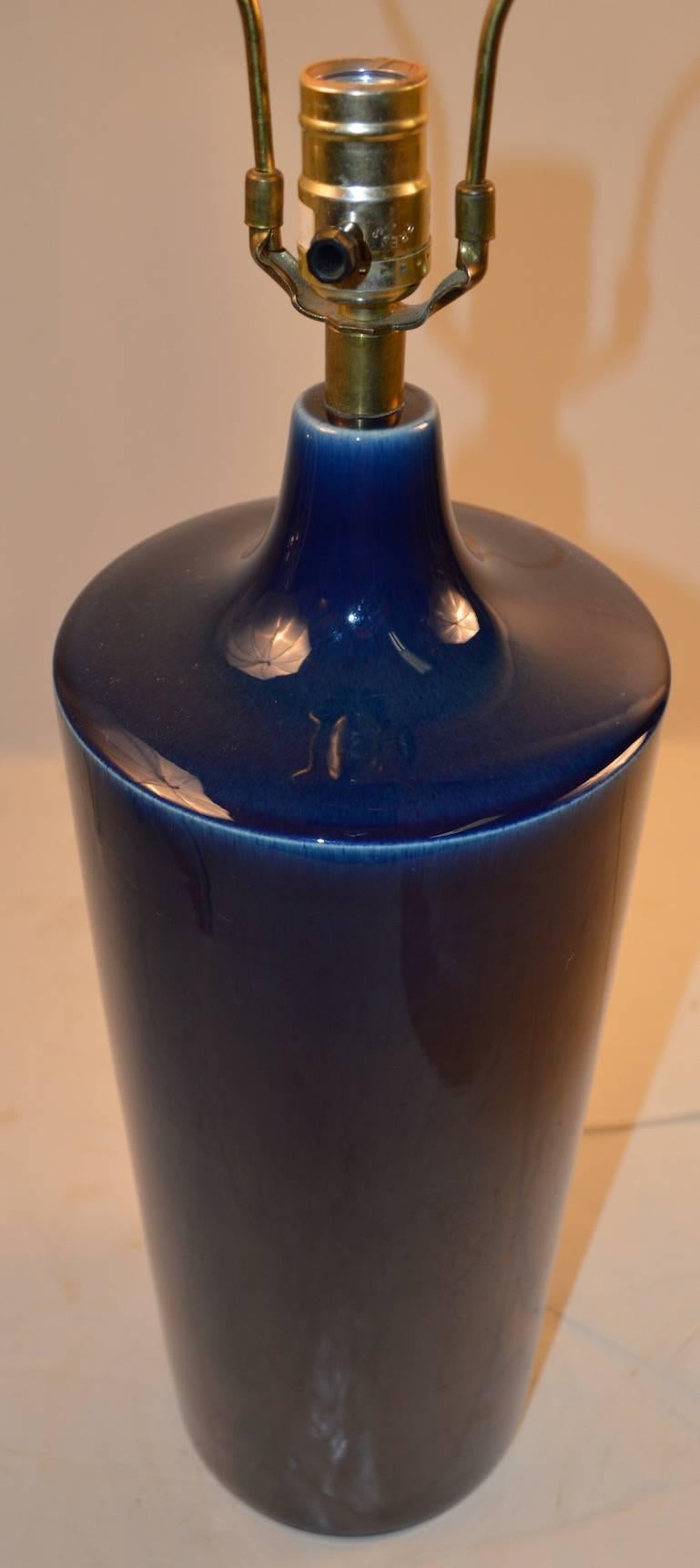 Canadian Oversized Blue Glaze Lotte Lamp