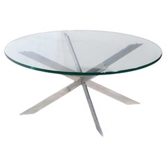 Aluminum and Glass Jax Coffee Table by Leon Rosen for The Pace Collection