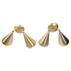 Pr. Mid Century Wall Cone Form Sconces by MOE Lighting c. 1950/60's