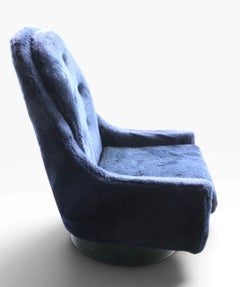 Sedia girevole in stile Mid-Century ispirata a Milo Baughman e Adrian Pearsall
