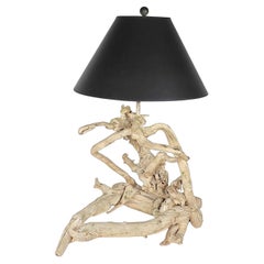 Mid Century Organic Modern Driftwood Table Lamp
