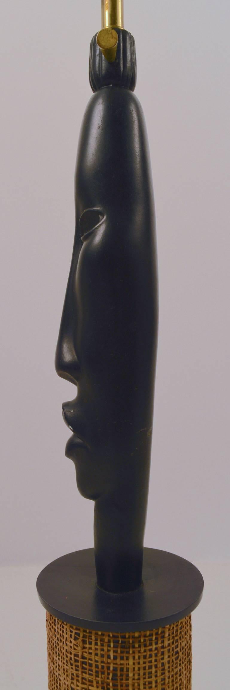 African Motif Table Lamp after Hagenauer 2