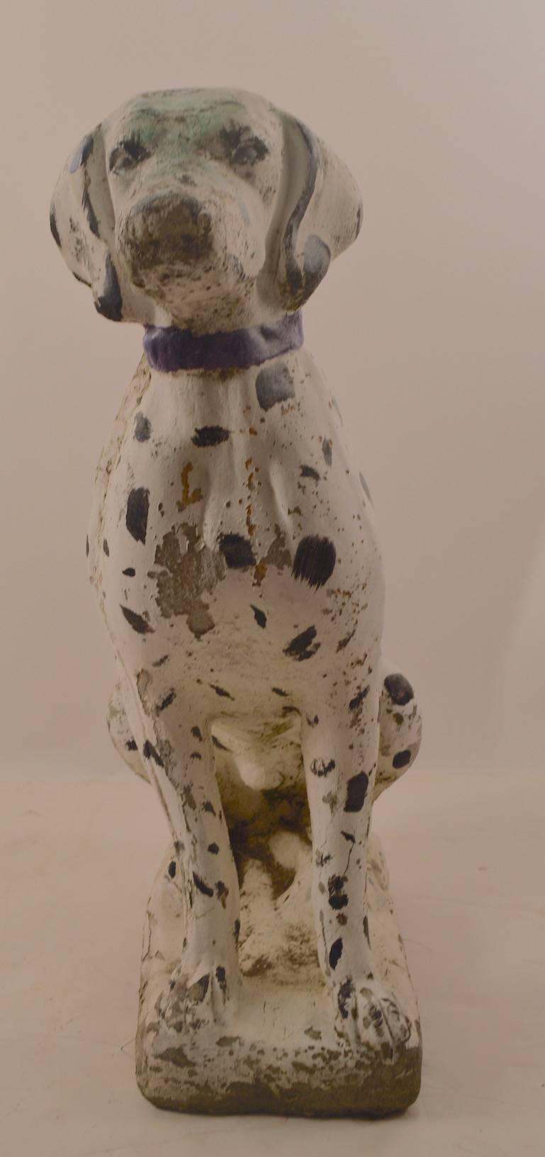 cement dalmatian statue