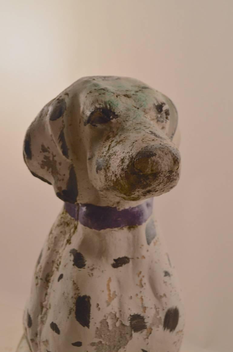 concrete dalmatian statue
